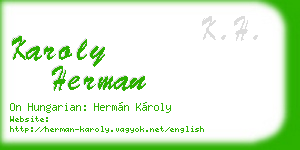 karoly herman business card